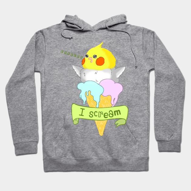 kawaii ice cream cockatiel Hoodie by FandomizedRose